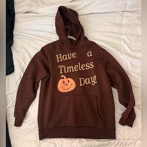 Brown fall themed hoodie